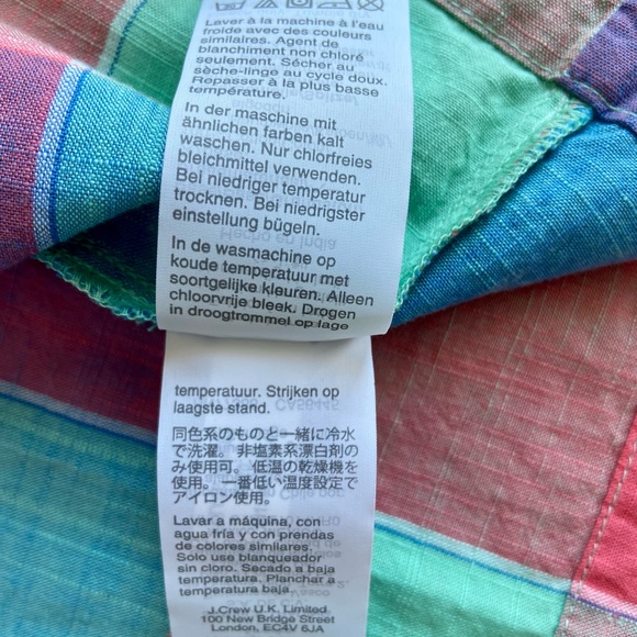 J Crew Crewcuts plaid dress with ruffled sleeves, Girls size 6-7, NWT - Picture 10 of 11